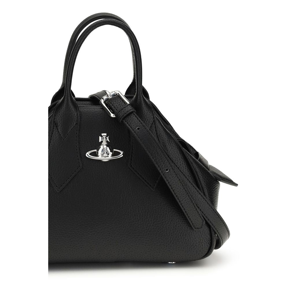 Black Polyurethane Handbag