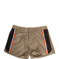 Brown Cotton Blend Mid Length Boxer Underwear
