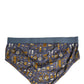 Gray Jazz Cocktail Men Brando Brief Underwear