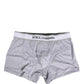 Gray Logo Cotton Men Regular Boxer Underwear