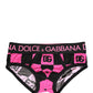 Black Pink Logo Cotton Brando Brief Underwear