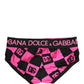 Black Pink Logo Cotton Brando Brief Underwear