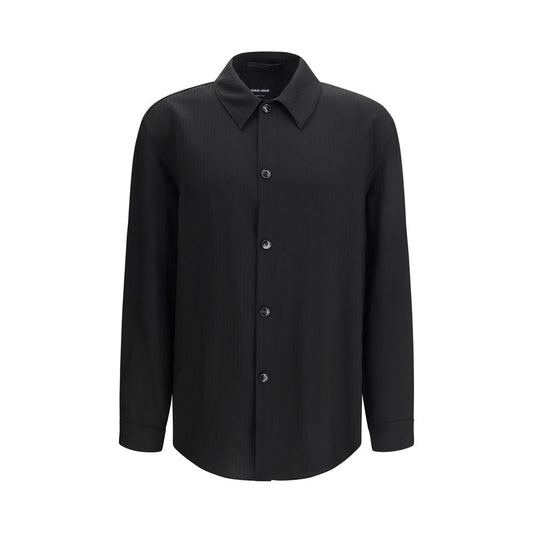 Black Viscose Dress Shirt
