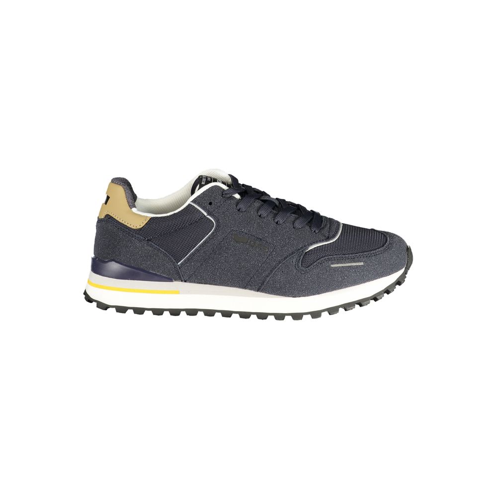 Blue Polyester Athletic Sneakers