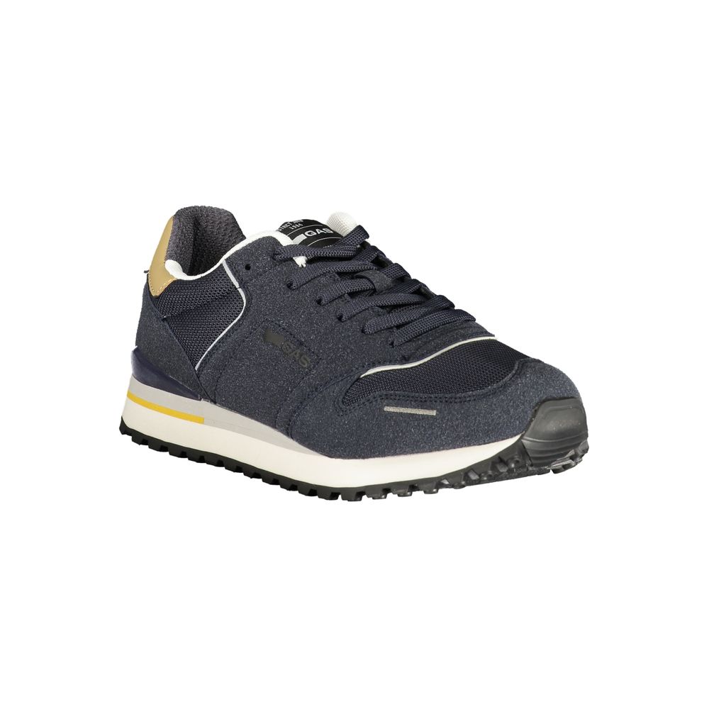 Blue Polyester Athletic Sneakers