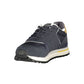 Blue Polyester Athletic Sneakers