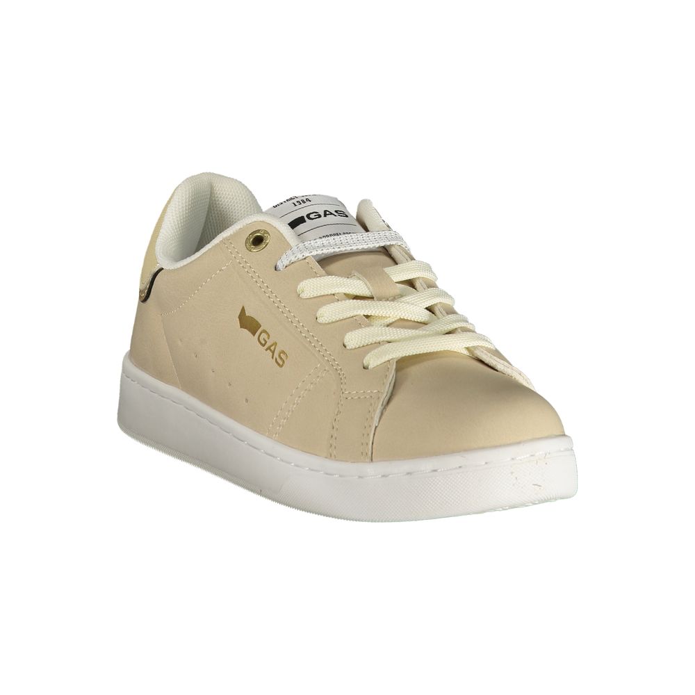 Beige Polyester Athletic Sneakers