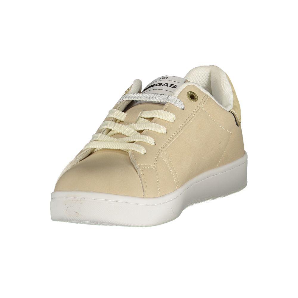 Beige Polyester Athletic Sneakers
