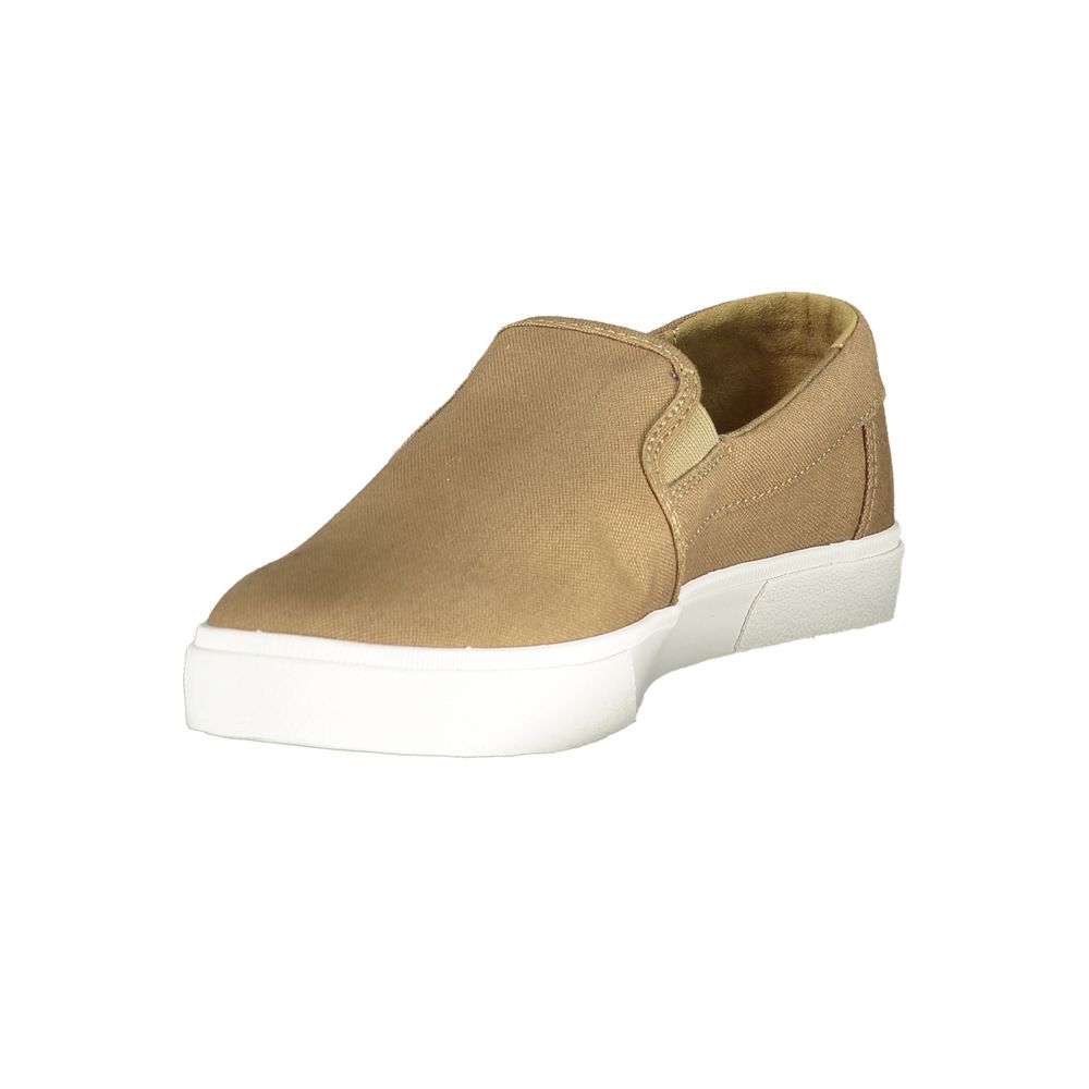 Beige Polyester Athletic Sneakers
