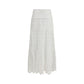White Viscose Long Skirt