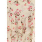 Beige Viscose Mini Skirt