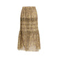 Bicolor Cotton Long Skirt