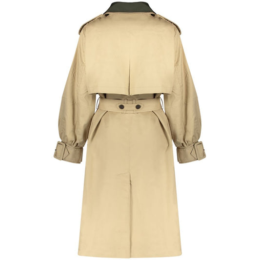 Beige Cotton Women's Trench Coat