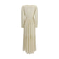 Beige Viscose Casual Dress