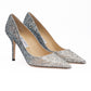 Silver Coarse Glitter Degrade Agnes Pumps