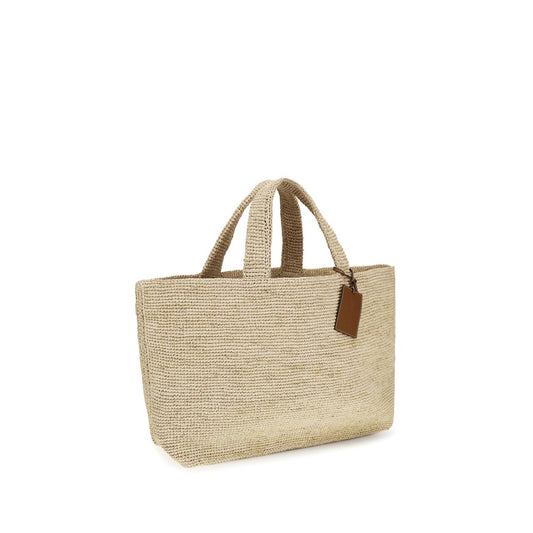 Beige Raffia Handbag
