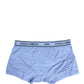 Light Blue Cotton Men Regular Boxer Underwear