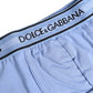 Light Blue Cotton Men Regular Boxer Underwear