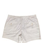White Cotton Mid Waist Chino Bermuda Shorts