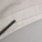 White Cotton Mid Waist Chino Bermuda Shorts