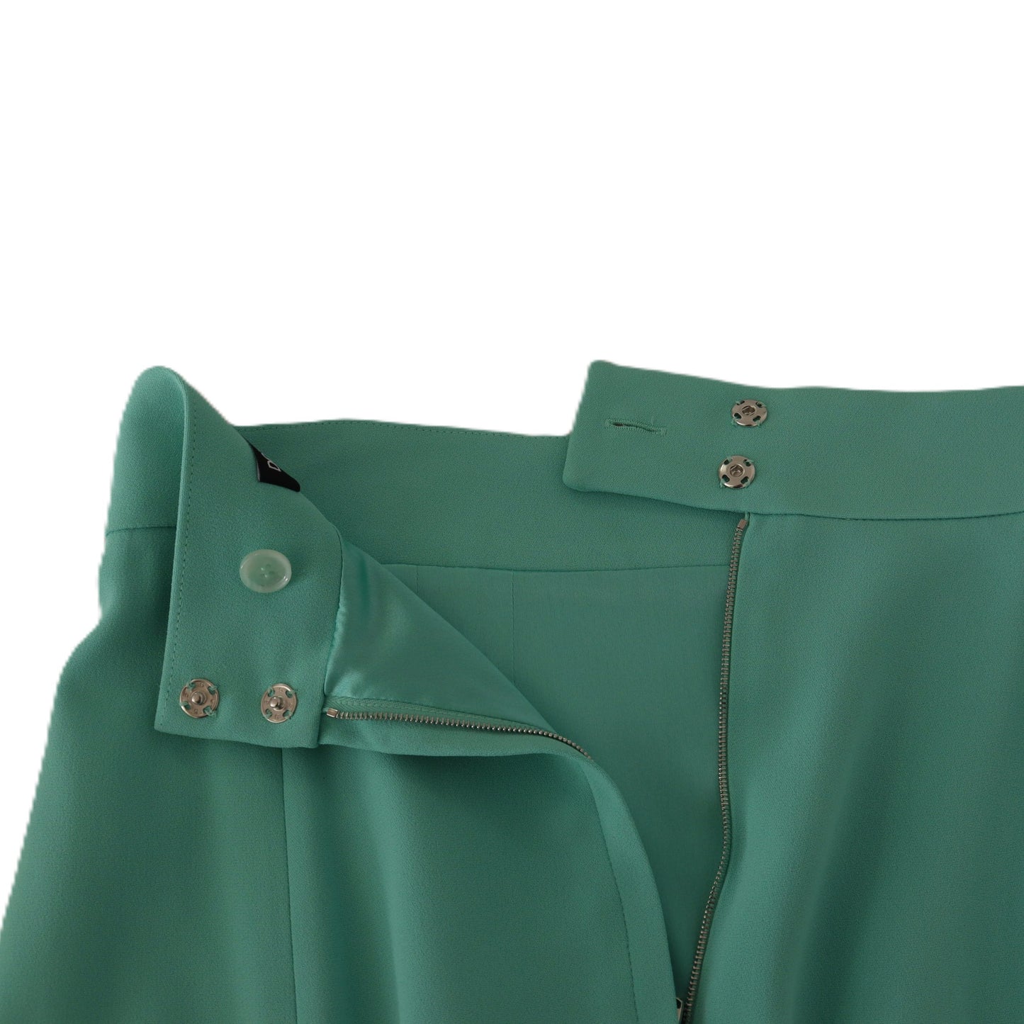 Mint Green Viscose Pencil Cut Midi Skirt