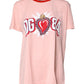 Pink DG 84 Sacred Heart Print Cotton T-shirt