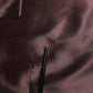 Violet Satin Long Sleeve Ascot Tie Shirt  Top