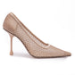 Powder Pink Mesh Satin Crystal Ixia 95 Pumps