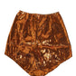 Orange Sequin Nylon High Waist Girdle Underwear
