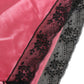 Pink Silk Satin Lace Trim Pajama Shorts Sleepwear