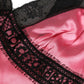 Pink Silk Satin Lace Trim Lingerie Top Sleepwear