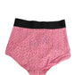 Pink Cotton DG Logo High Waist Girdle Underwear