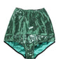 Green Sequin Nylon High Waist Girdle Underwear