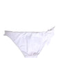White Nylon DG Logo Plaque Bikini Bottom Swimwear
