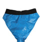 Blue Logo Waistband High Waist Brief Underwear