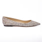 Rose Gold Glitter Fabric Alina Ballet Flat