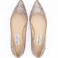 Rose Gold Glitter Fabric Alina Ballet Flat