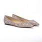 Rose Gold Glitter Fabric Alina Ballet Flat