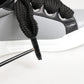 Gray Leather Low Top Lace Up Sneakers Shoes