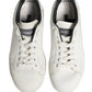 White Black Portofino Leather Sneakers Shoes