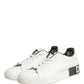 White Black Portofino Leather Sneakers Shoes