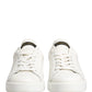 White Black Portofino Leather Sneakers Shoes