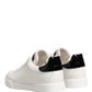 White Black Portofino Leather Sneakers Shoes