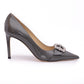 Storm Grey Patent Leather Chery 85 Pumps