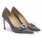 Storm Grey Patent Leather Chery 85 Pumps