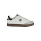 White Polyester Athletic Sneakers
