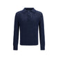 Blue Cotton Polo Shirt