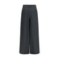 Gray Linen Casual Pants