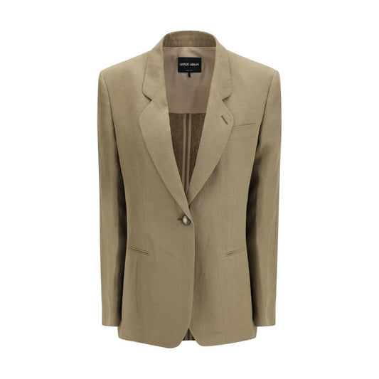 Brown Linen Coat
