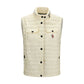 Beige Polyamide Sleeveless Jacket